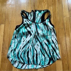 Guess White, Black, and Blue Tank Blouse